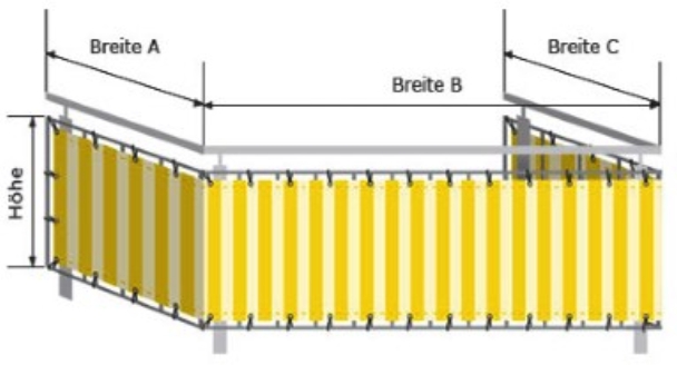 Balkonbespannung ber Eck