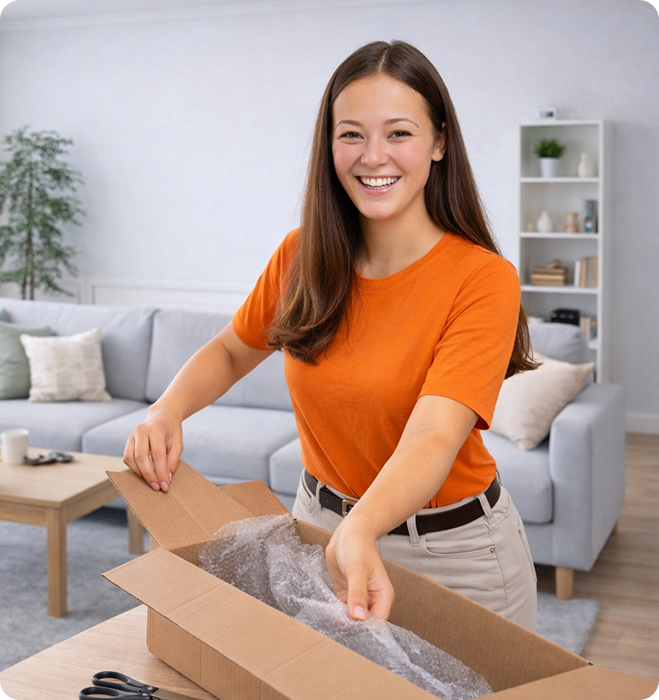 Sicherer Versand und Rückversand für Plissee Anpassungen