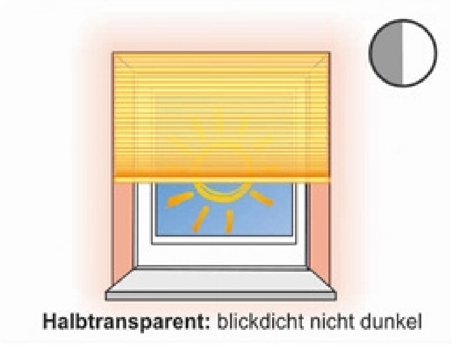 halbtransparente Plissees