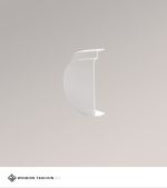 weiß Vorschau Endkappe Kette rechts Glasleistenrollo XS K39 #1W weiß