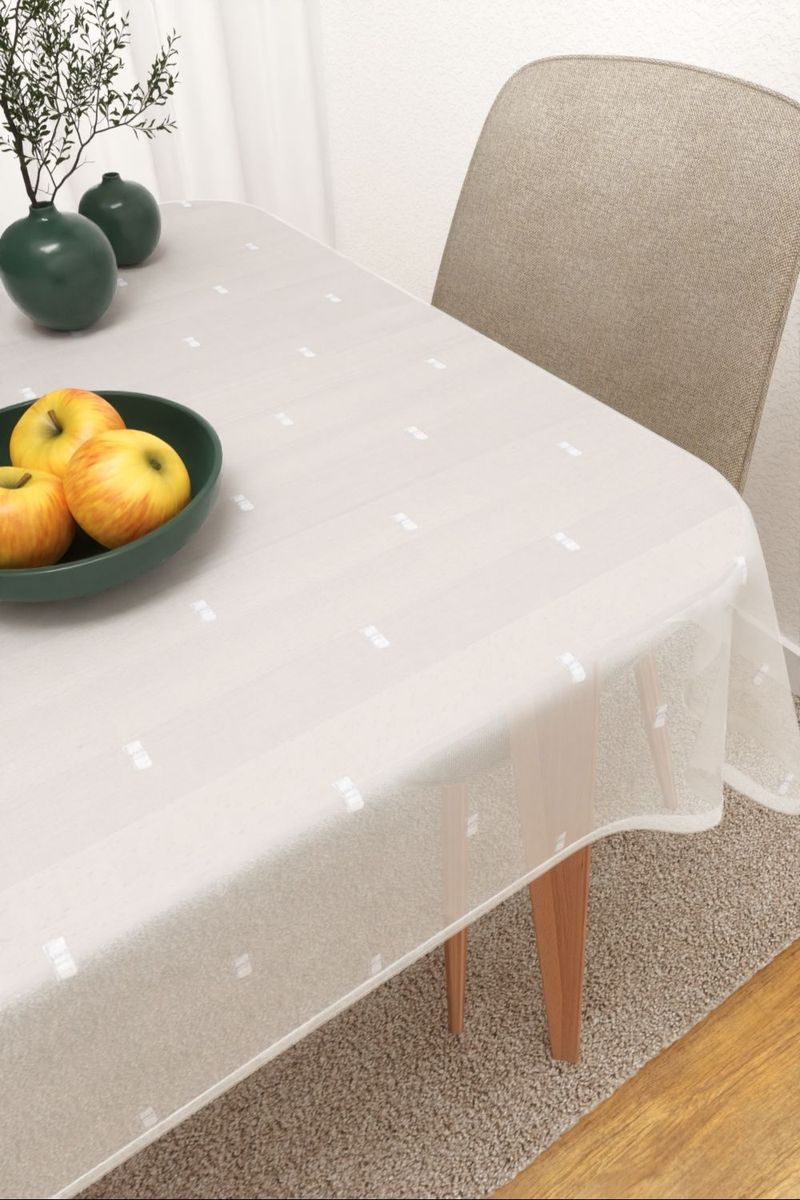 Tischdecke eckig in wei