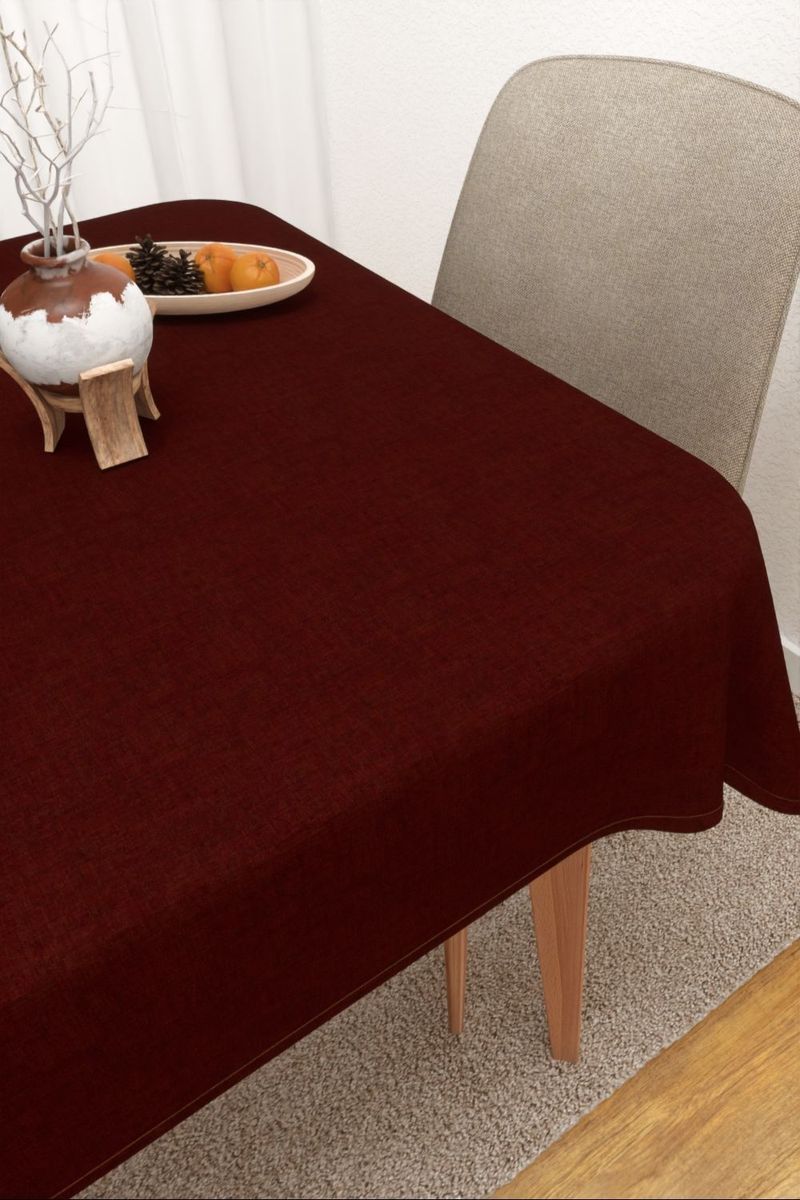 Tischdecke eckig in braun