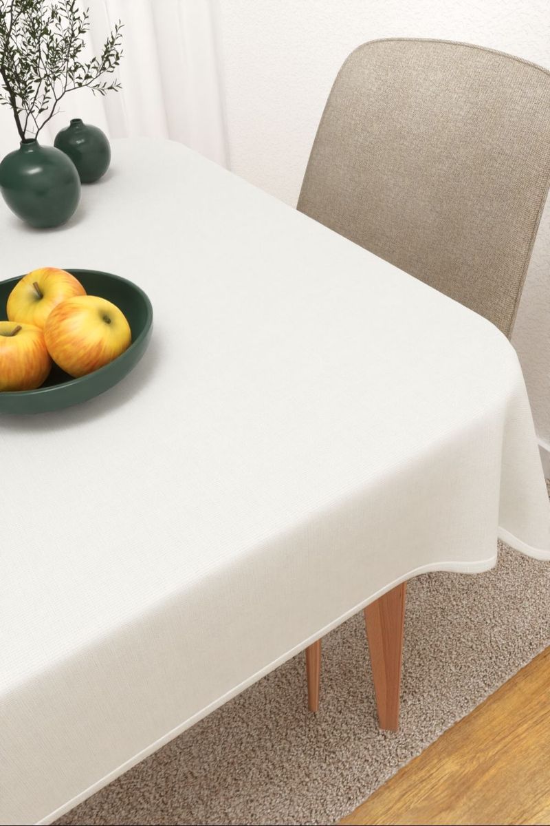 Tischdecke eckig in wei