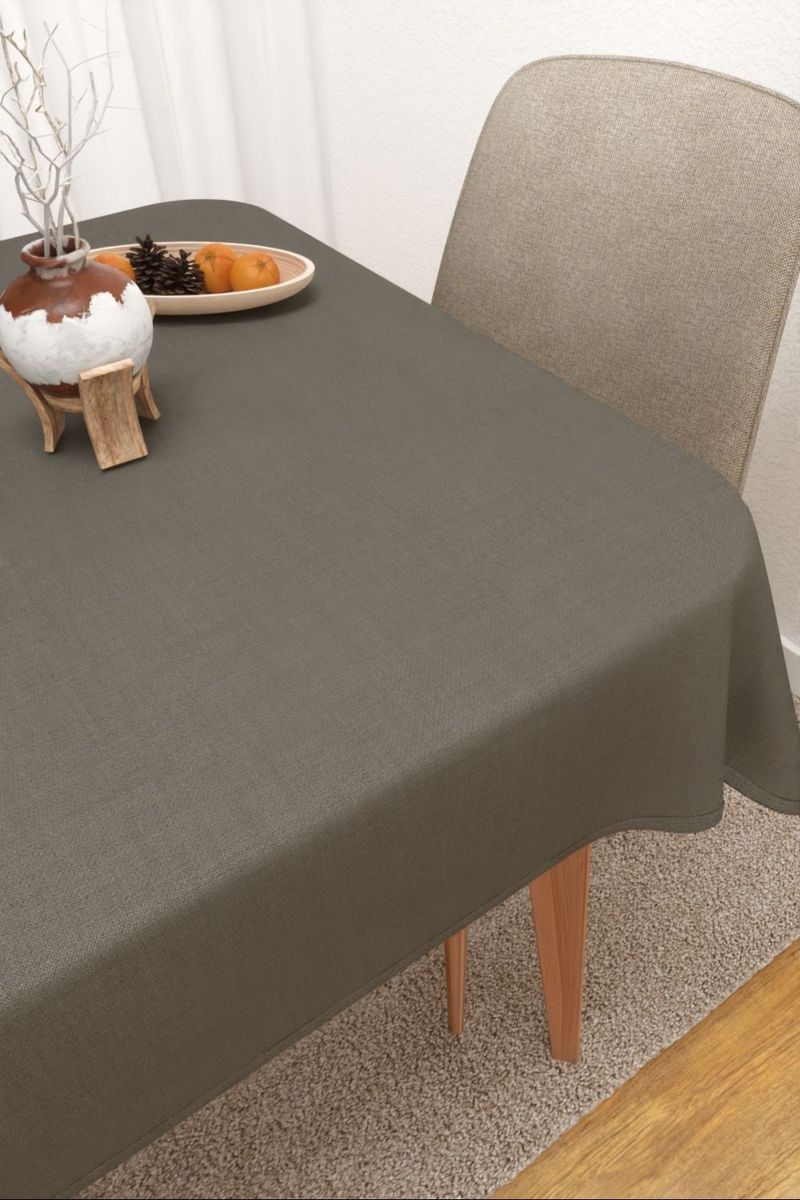 Tischdecke eckig in braun