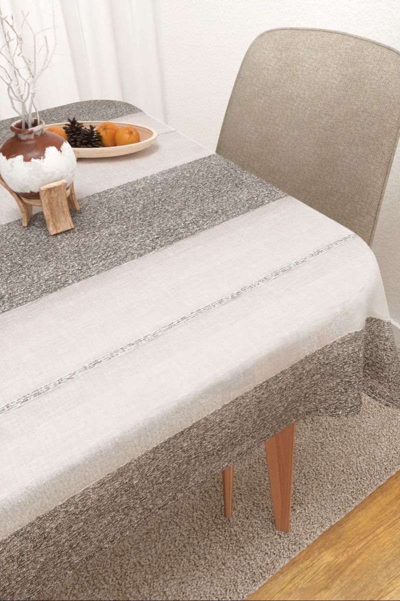Tischdecke eckig in Braun