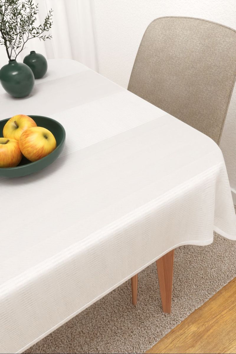 Tischdecke eckig in Wei