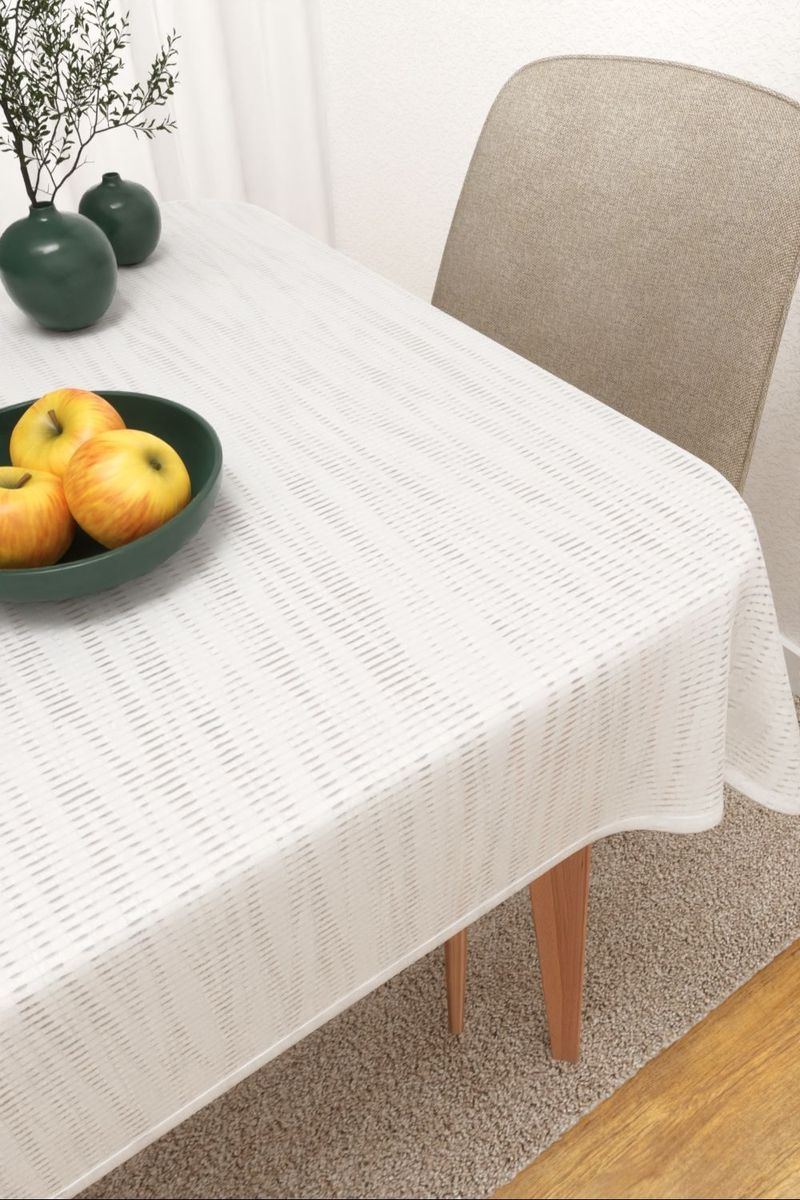 Tischdecke eckig in Wei