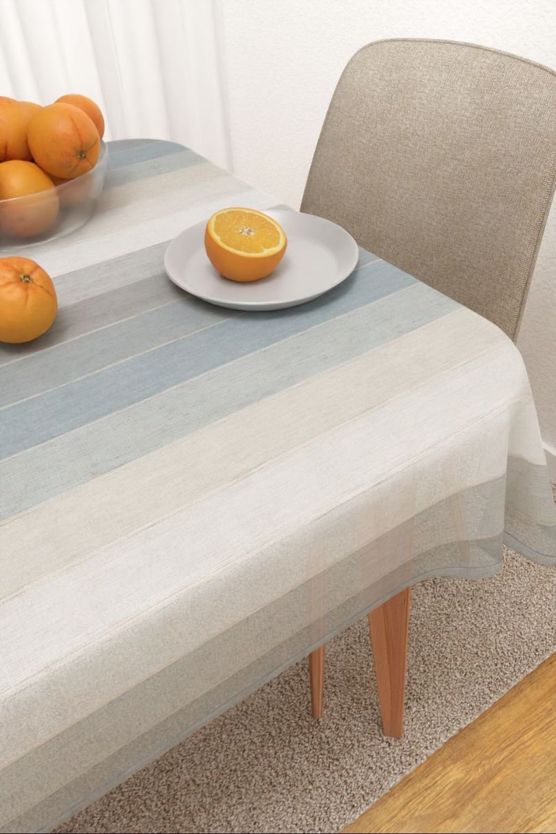 Tischdecke eckig in blau