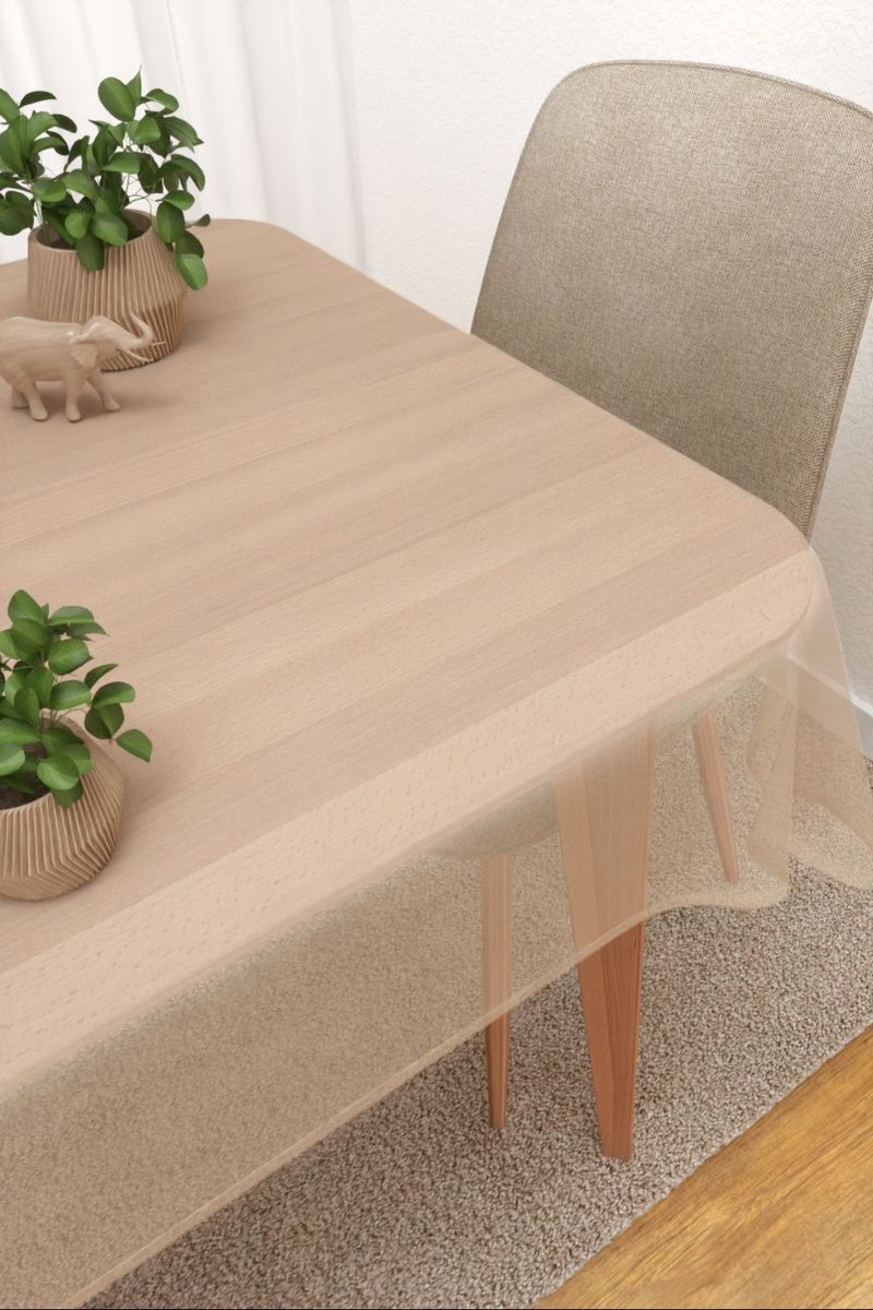 Tischdecke eckig in Beige