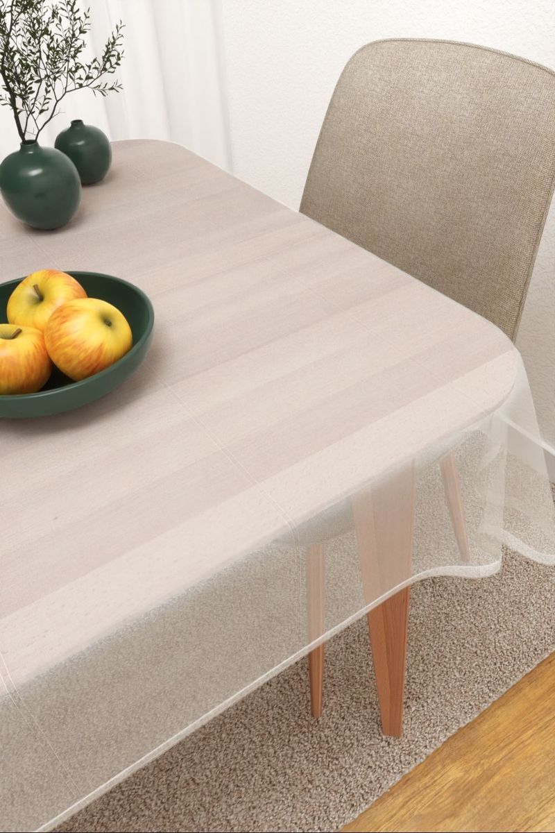 Tischdecke eckig in Wei