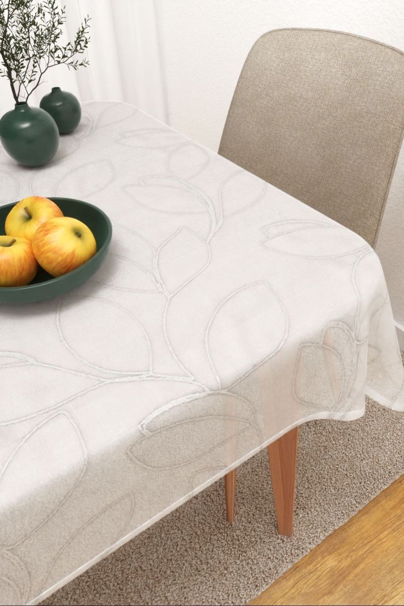 Tischdecke eckig in Wei