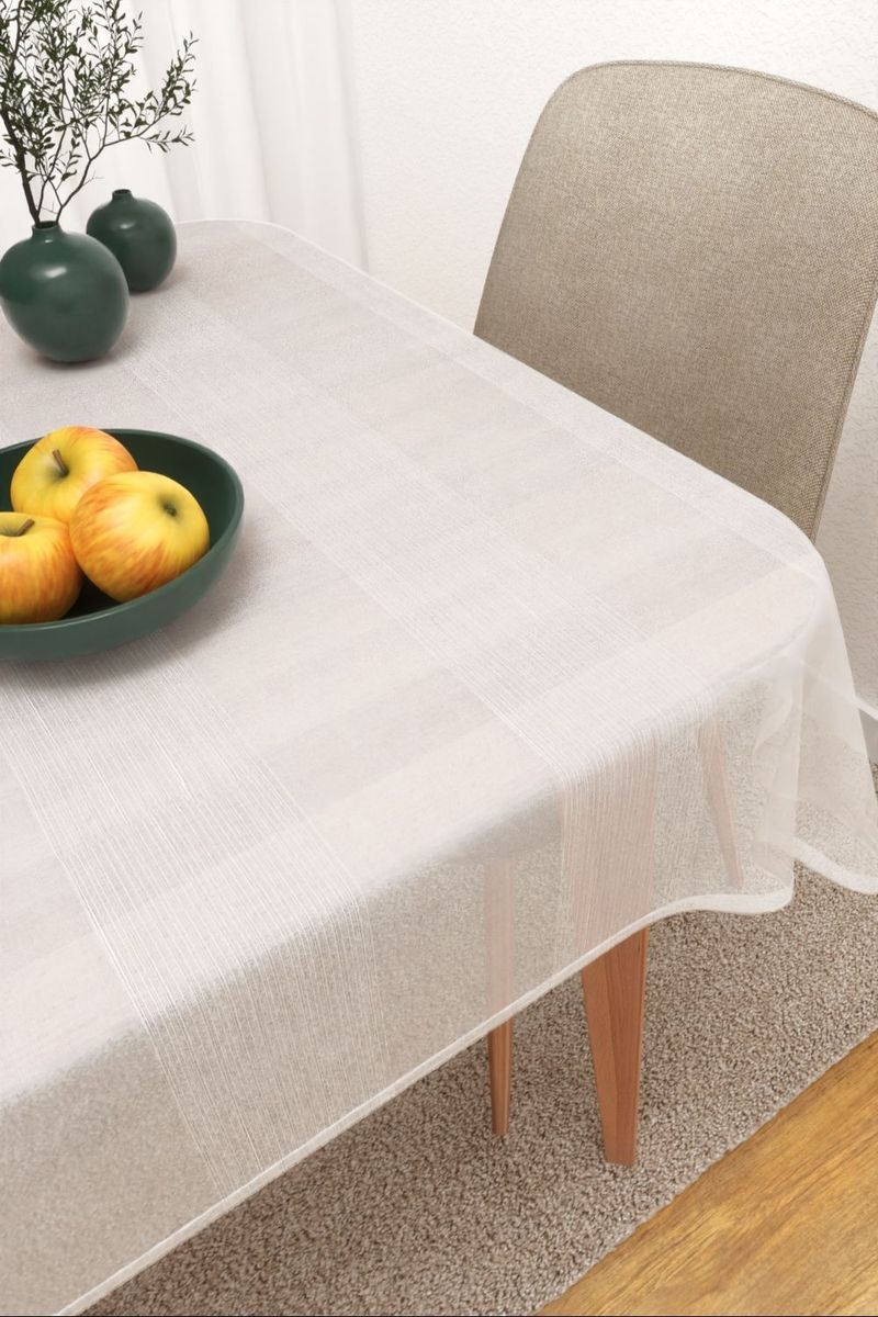 Tischdecke eckig in Wei