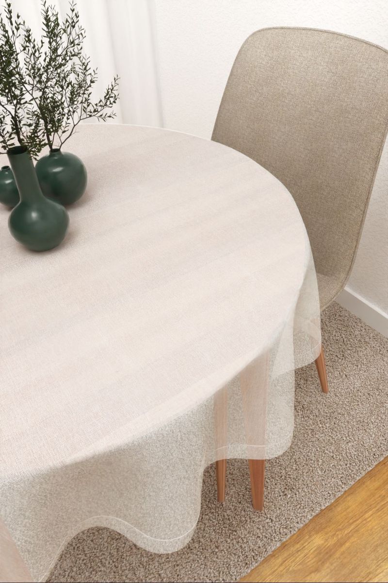 Tischdecke rund in wei