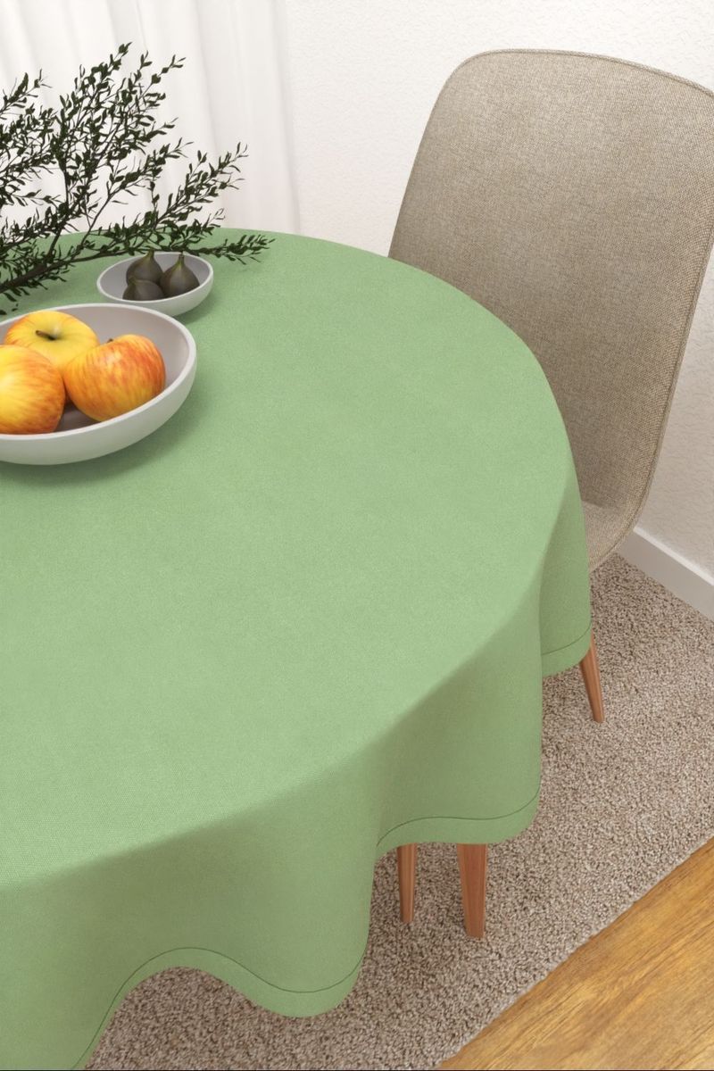 Tischdecke rund in grn