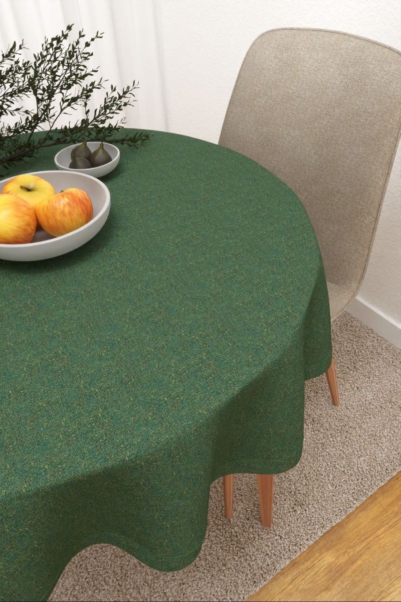 Tischdecke rund in grn