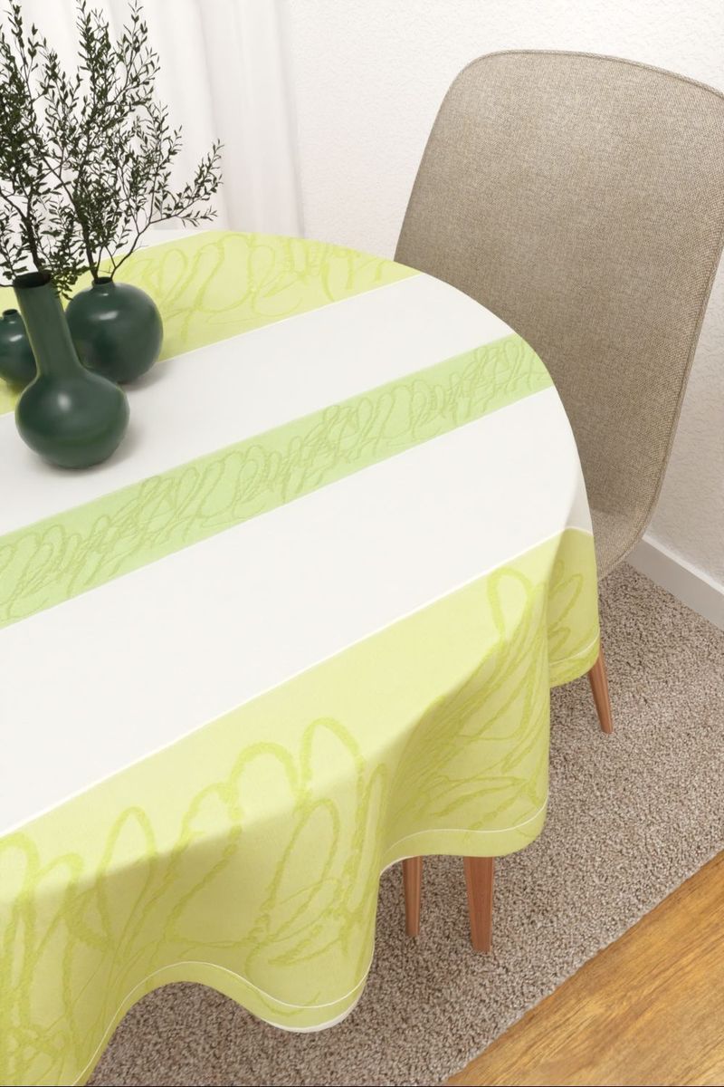 Tischdecke rund in grn