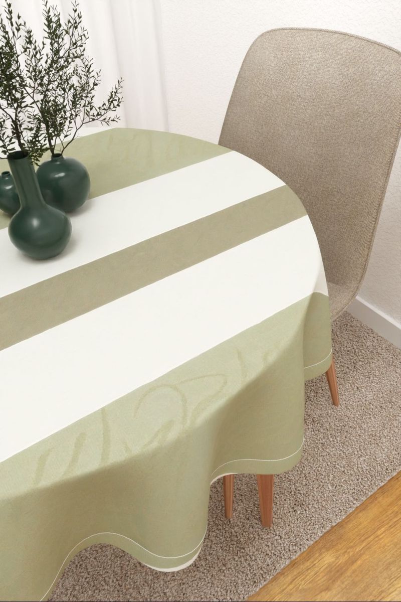 Tischdecke rund in grn