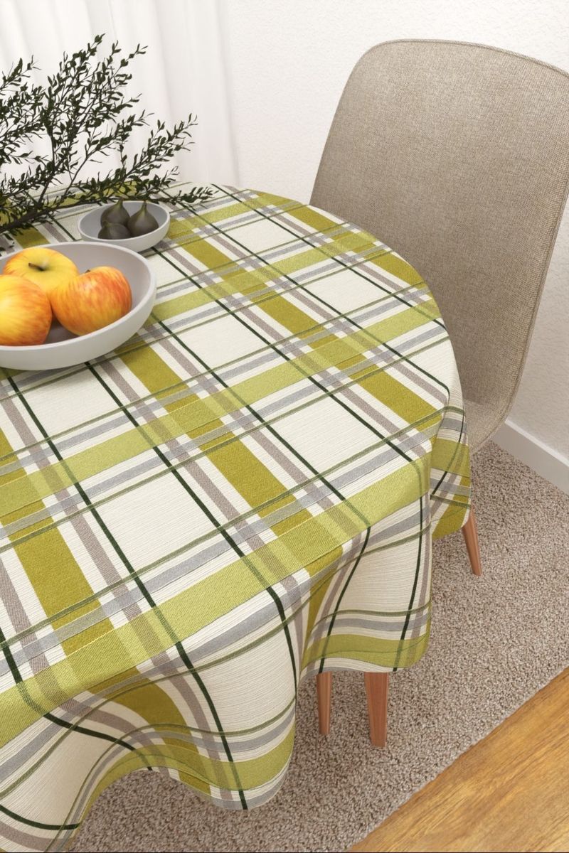 Tischdecke rund in grn