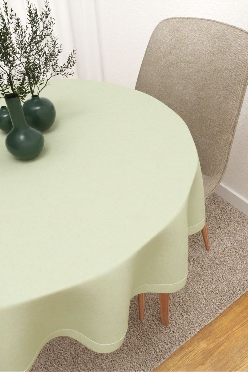 Tischdecke rund in grn