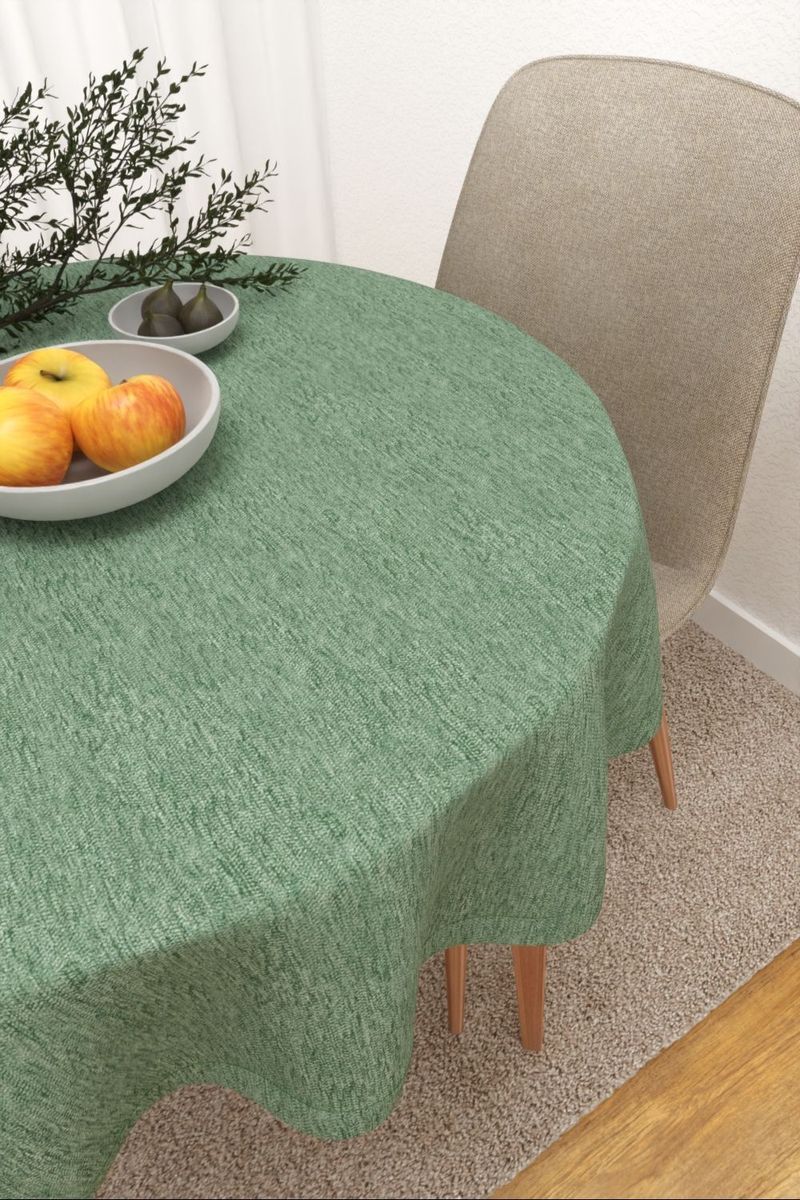 Tischdecke rund in grn
