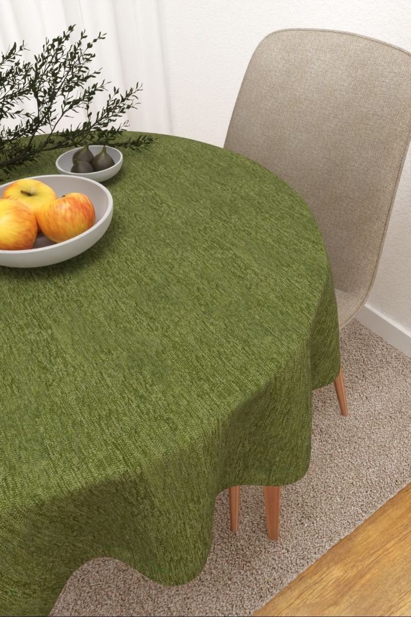 Tischdecke rund in grn