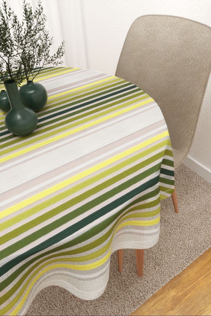 Tischdecke rund in grn