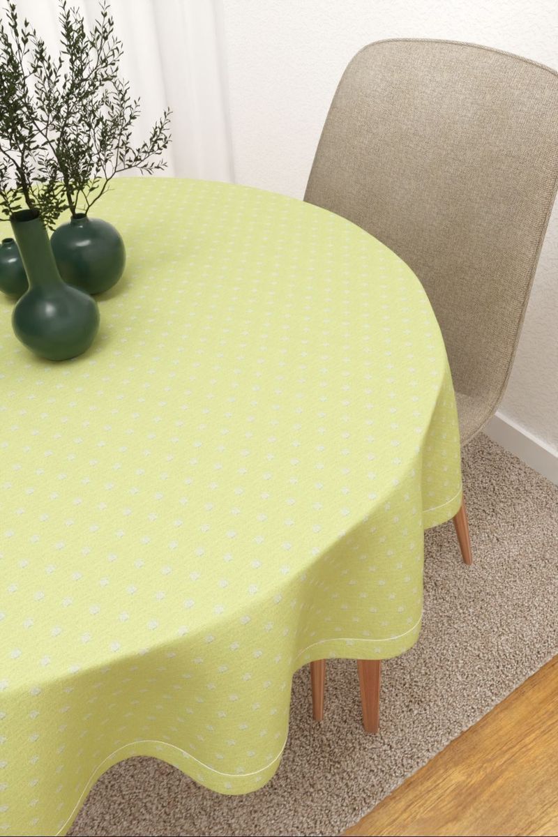 Tischdecke rund in grn