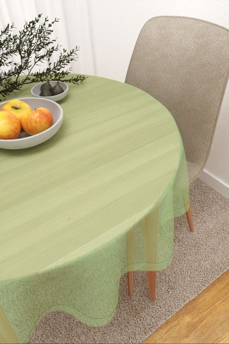 Tischdecke rund in Grn