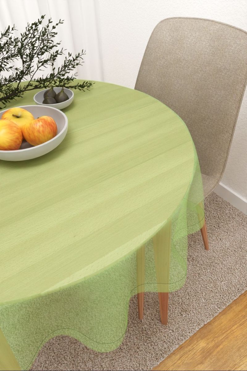 Tischdecke rund in Grn