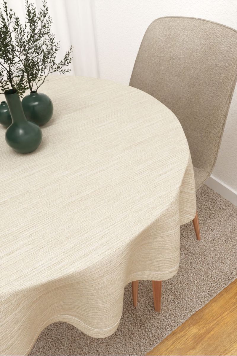 Tischdecke rund in wei