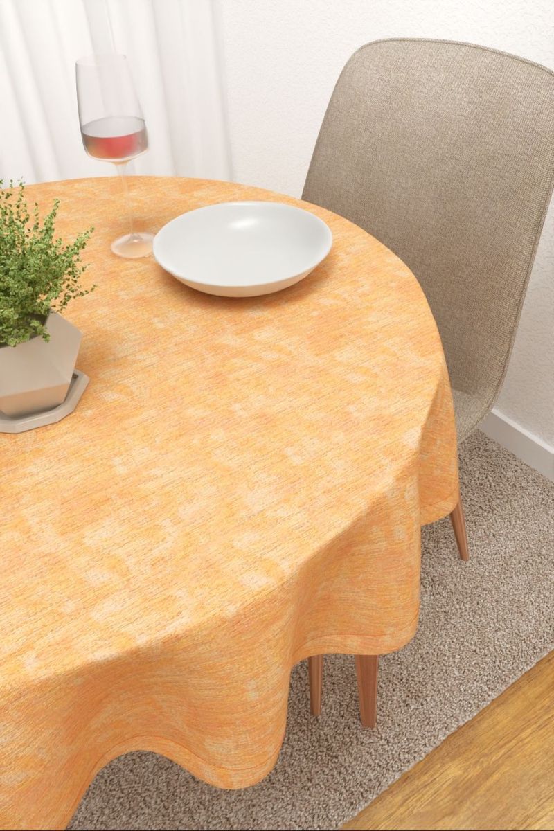 Tischdecke rund in orange