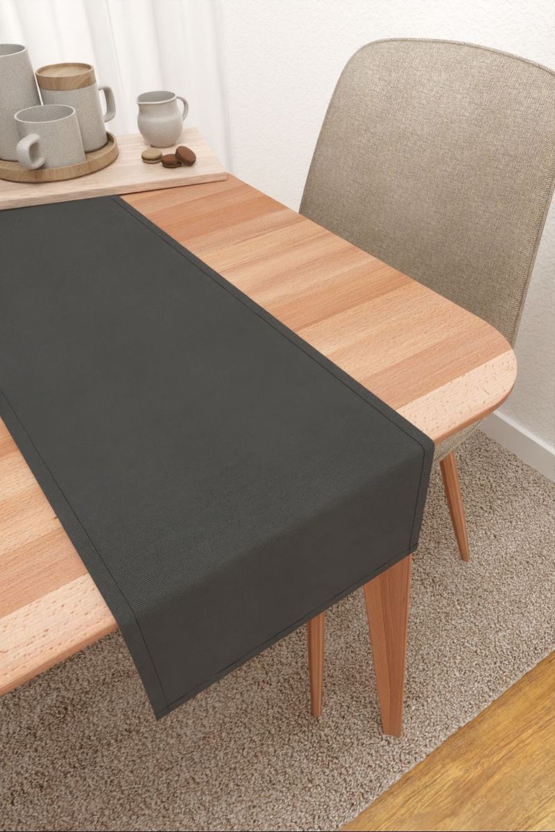 Tischlufer in schwarz