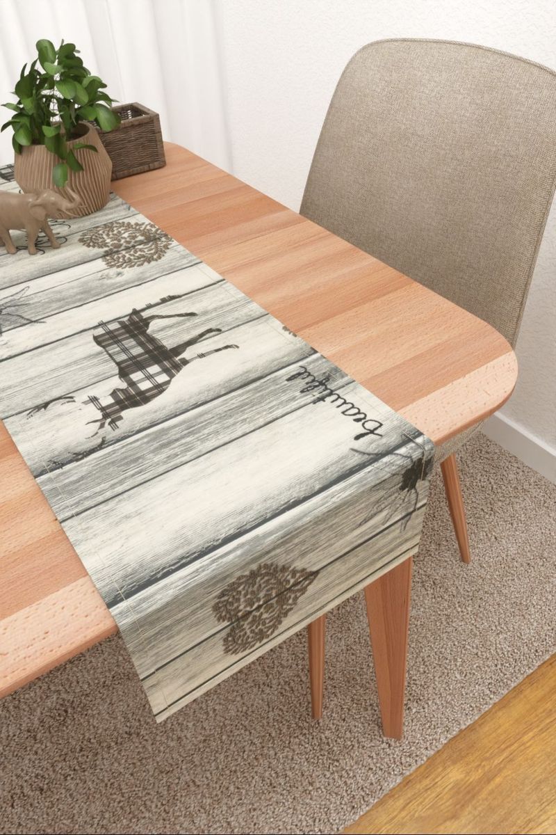 Tischlufer in Beige