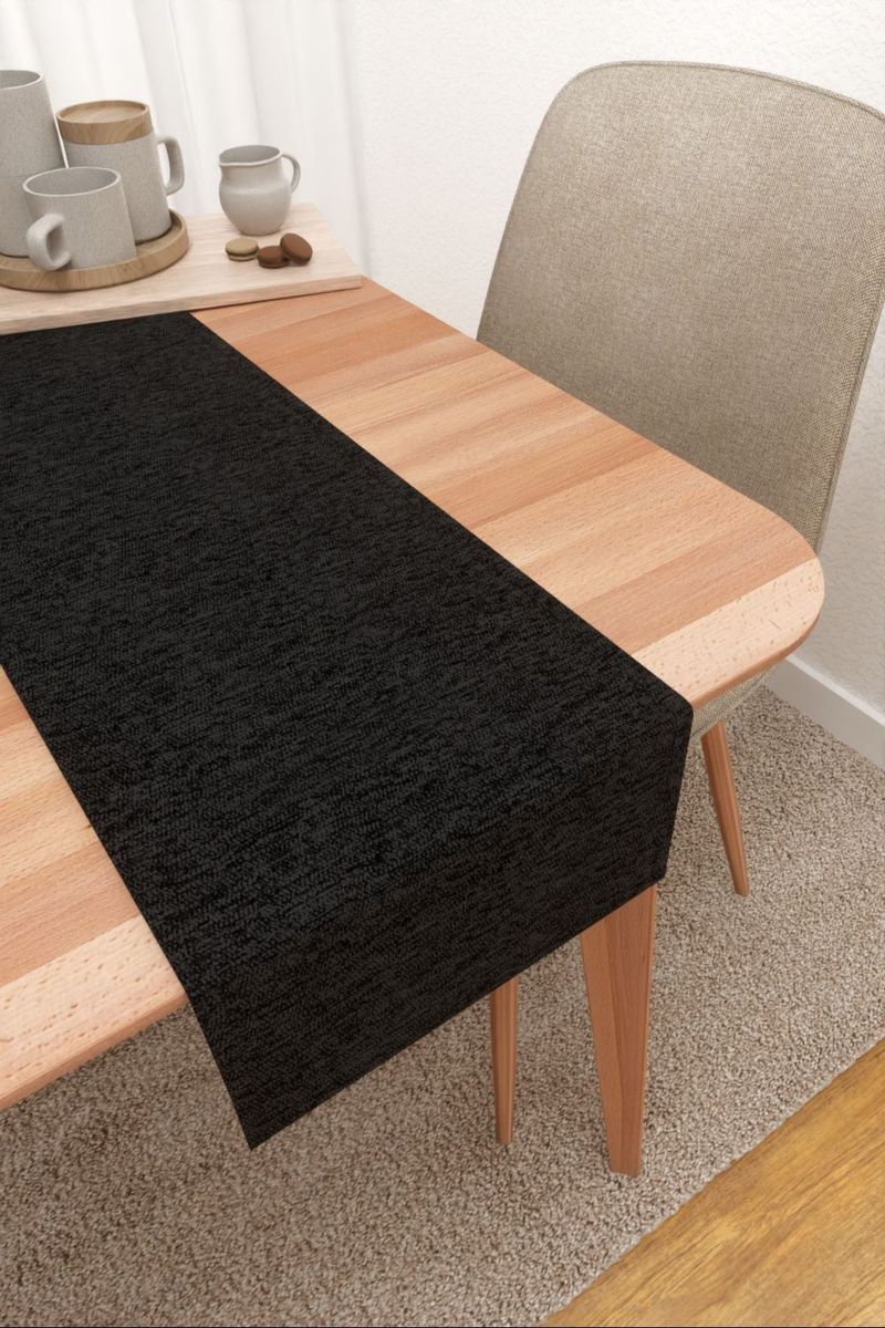 Tischlufer in schwarz