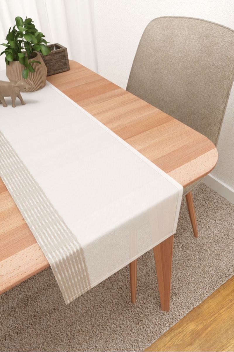 Tischlufer in Beige