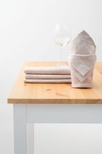 rosé-beige Vorschau Blumig #2M von Lysel - SET Damastservietten rosé-beige