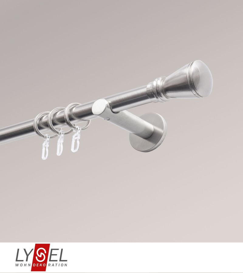 Lysel - SET Opal 160cm Trger offen mit Endstcke Konus in Edelstahl-Optik