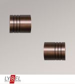 bronze Vorschau Lysel - 1 Paar Endstücke Zylinder für Opal-Stangen #1W bronze