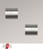edelstahl-optik Vorschau Lysel - 1 Paar Endstücke Zylinder für Opal-Stangen #1W edelstahl-optik