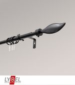 schwarz Vorschau Lysel - SET Flammendesign Stange Ø 13/16mm #1W schwarz