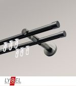 titan Vorschau Lysel - SET Opal Innenlauf 160cm 2 Lauf Doppel-Kombiträger offen mit Endstücke Kappe in Bronze #1W titan