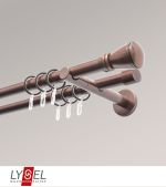 bronze Vorschau Lysel - SET Opal 160cm Doppel-Kombiträger offen 2-Lauf mit Endstücke Konus in Weiß #1W bronze