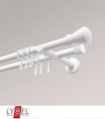 weiß Vorschau Lysel - SET Opal 160cm Doppel-Kombiträger offen 2-Lauf mit Endstücke Konus in Weiß #1W weiß