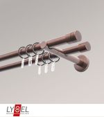 bronze Vorschau Lysel - SET Opal 160cm Doppel-Kombiträger offen 2-Lauf mit Endstücke Zylinder in Weiß #1W bronze