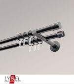 titan Vorschau Lysel - SET Opal 160cm Doppel-Kombiträger offen 2-Lauf mit Endstücke Zylinder in Weiß #1W titan