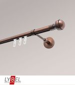 bronze Vorschau Lysel - SET Opal Innenlauf 200cm Träger geschlossen mit Endstücke Kugel in Weiß #1W bronze