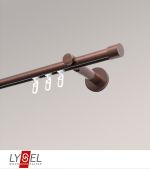 bronze Vorschau Lysel - SET Opal Innenlauf 200cm Träger offen mit Endstücke Kappe in Weiß #1W bronze
