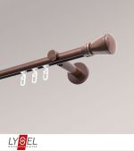 bronze Vorschau Lysel - SET Opal Innenlauf 200cm Träger offen mit Endstücke Konus in Weiß #1W bronze