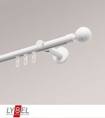 weiß Vorschau Lysel - SET Opal Innenlauf 200cm Träger offen mit Endstücke Kugel in Weiß #1W weiß