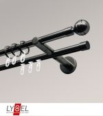 titan Vorschau Lysel - SET Opal Mix 200cm 2 Lauf Doppel-Kombiträger offen mit Endstücke Kugel in Weiß #1W titan